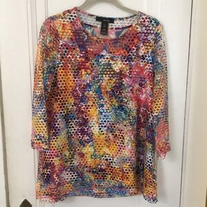 Colorful cut-out top
